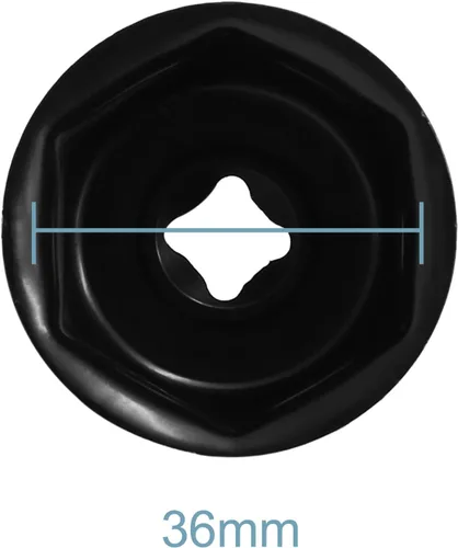 Miniatura 4 de uxcell Metal 1.417 in 6 Flautas Filtro de aceite Llave Llave de la carcasa del zócalo Herramienta para Volkswagen para Audi A6L A8L para BMW X5