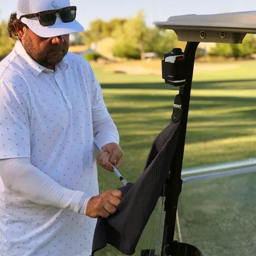 Miniatura 3 de STICKIT Toalla de golf magnética – Ultra absorbente con tejido de gofre de microfibra e imán extraíble – Toalla de golf con imán para bolsas, palos