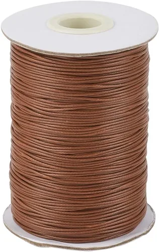 Miniatura 31 de Cheriswelry 90 yardas/rollo de 0.079 pulgadas, cordón encerado negro de poliéster coreano, joyería de cuentas, hilos para manualidades, cuerda
