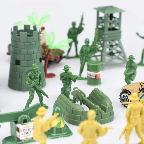 Miniatura 7 de TOY Life 95 piezas de juguetes del ejército para hombres, soldados de juguete para niños, figuras de acción de plástico, juego militar de soldado