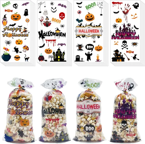 Miniatura 10 de Bolsas de San Valentín ONFAON, 180 piezas de bolsas de regalo de San Valentín con 200 lazos para empacar bocadillos, galletas y dulces, bolsas