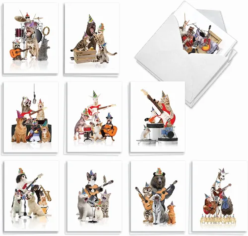 Miniatura 20 de The Best Card Company Juego de 20 tarjetas de cumpleaños surtidas de 4 x 5.12 pulgadas con sobres para hombres, mujeres y niños (diseños de 10 x 2)