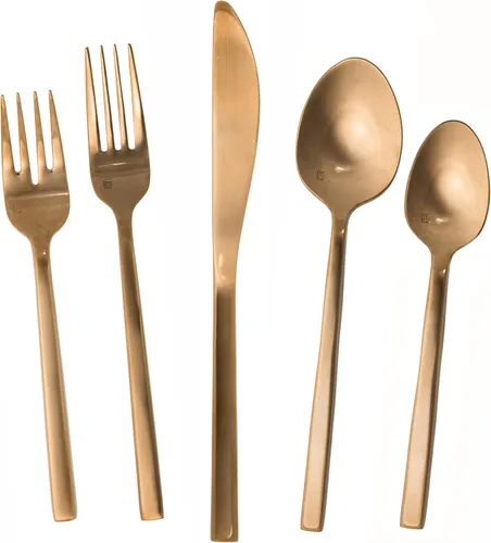 Miniatura 14 de FORTESSA Arezzo - Cubiertos de acero inoxidable 18/10, juego de 20 piezas con cuchillos de mesa, tenedores y cucharas (servicio para 4), apto