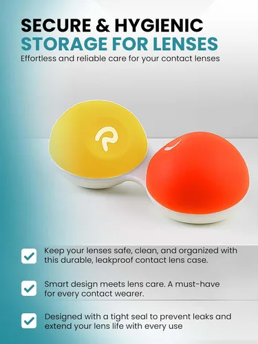 Miniatura 6 de SPORTS WORLD VISION 1 funda para lentes de contacto de agarre suave con exterior de goma antideslizante Estuche de almacenamiento de viaje