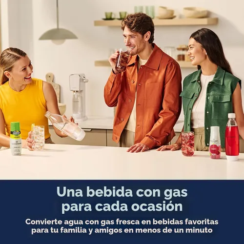 Miniatura 4 de SodaStream Terra - máquina para hacer agua con gas (azul niebla), con CO2, botella DWS y sabores Bubly Drop Azul Misty