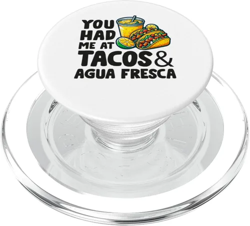 Tacos & Agua Fresca Fun Mexican Food Lover Comida Mexicana PopSockets MagSafe PopGrip for iPhone