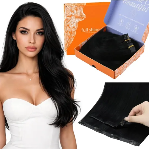 Miniatura 26 de Full Shine - Extensiones de cabello humano con hilo invisible para mujer, estilo balayage, color ombré raíces oscuras #3/8/22, 16 pulg, 2.82 oz