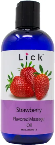 Miniatura 10 de Lick Aceite de masaje con sabor a fresa con vitamina E natural, aceite corporal comestible cálido para masaje de parejas, suave de larga duración