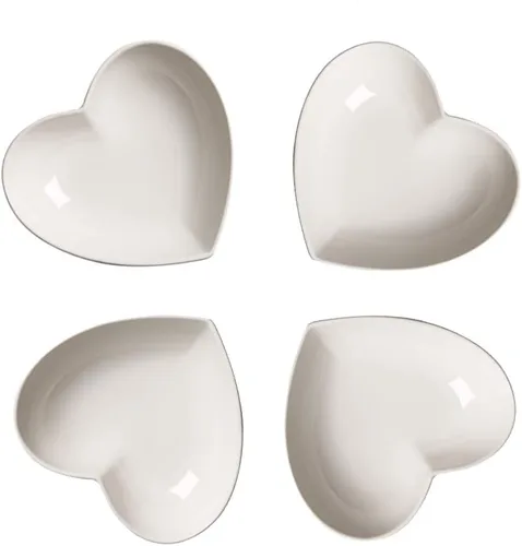 Miniatura 11 de Regalos de San Valentín para ella, lindos cuencos de cerámica con forma de corazón, mini condimento lateral, platos para condimentos, sushi, soja