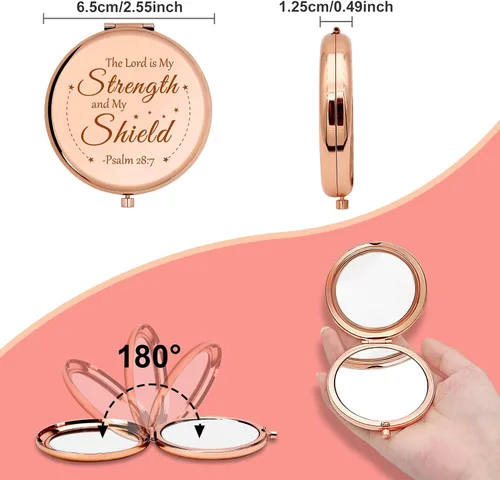 Miniatura 4 de Regalos religiosos inspiradores, espejo de maquillaje compacto, espejo de bolsillo de maquillaje, regalo cristiano para mujeres, regalo de aliento