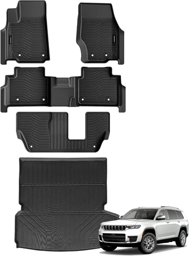 Miniatura 7 de Alfombrillas para todo tipo de clima aptas para Jeep Grand Cherokee (WL incluye 4xe, no WK2 o WL75) 2022-2025 2026 5 asientos solo forros de goma