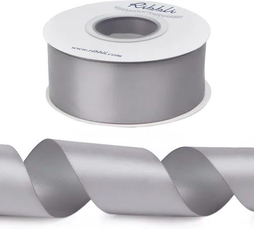 Miniatura 411 de Ribbli - Cinta de satén de doble cara dorada, 1/2 pulgada x 25 yardas, uso para ramo de lazos de manualidades, envoltura de regalos, decoración