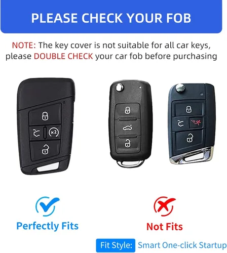 Miniatura 2 de OFFCURVE Funda para llavero para Volkswagen Funda para llavero especial Funda para llavero para 2018-2022 VW Atlas Golf Alltrack Atlas Jetta Passat