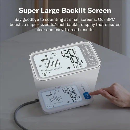 Miniatura 5 de Alcedo Monitor de presión arterial Bluetooth para uso doméstico, máquina inteligente precisa de presión arterial superior con puño de amplio rango