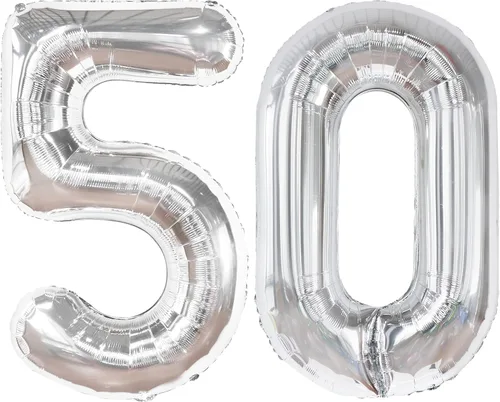 Miniatura 13 de KatchOn - Globo negro grande del número 50, 40 pulgadas, decoraciones de cumpleaños 50 negro sobre la colina para hombres y mujeres, decoraciones