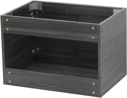 Miniatura 5 de Juego de lavabo flotante para montaje en pared, color gris oscuro, encimera de fregadero integrada blanca, 23.25 pulgadas