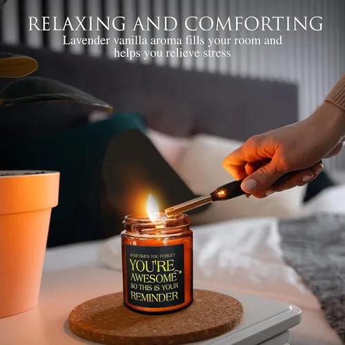 Miniatura 3 de Regalos para mujeres y hombres – Vela inspiradora relajante para aliviar el estrés – Amistad, regalo de cumpleaños para su hermana, esposa, novia