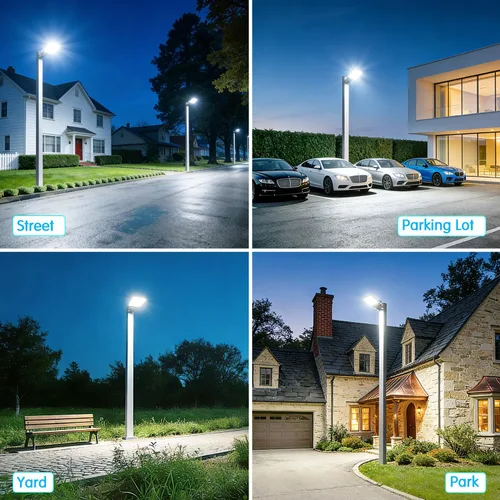 Miniatura 7 de Luz LED de estacionamiento de 150 W, montaje en muñón del atardecer al amanecer, 5000 K, seguridad para área comercial, luces LED de estacionamiento