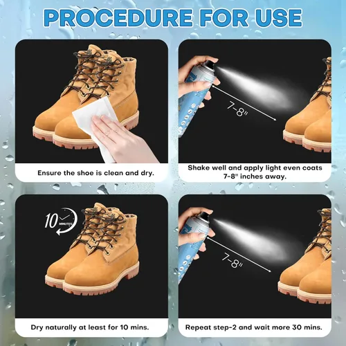 Miniatura 4 de etching Spray protector de zapatos: nano impermeable avanzado y repelente de manchas para tenis, gamuza, cuero y tela, escudo protector invisible