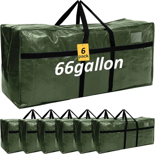 Miniatura 38 de 4 Piezas Bolsas de Mudanza Grandes con Cremallera y Asas Bolsas de Lona Tipo Duffle Plegables de Almacenamiento Extra Resistentes Extra Grandes