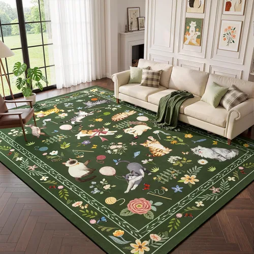 Miniatura 40 de Unirea Alfombra pequeña lavable beige de 2 x 3 para puerta de entrada interior, antideslizante, alfombra de entrada de animales suave para cocina