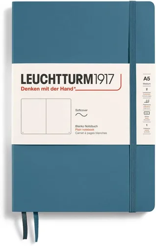 Miniatura 3 de LEUCHTTURM1917 - Cuaderno de tapa blanda mediano A5 - 123 páginas numeradas para escritura y diario (Verde bosque, liso)