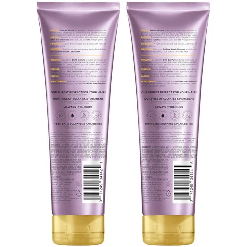 Miniatura 8 de L'Oreal Paris - Champú y acondicionador rubio sin sulfato para cabello teñido neutraliza el latón y equilibra, EverPure, 8.5 onzas líquidas, juego