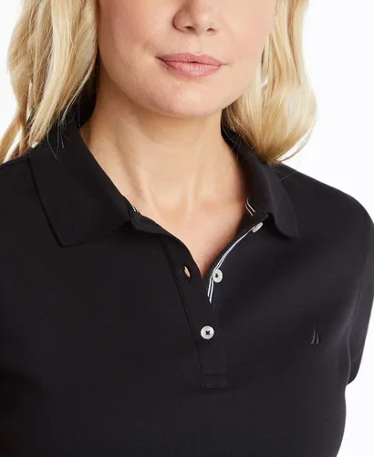 Miniatura 4 de Nautica Camisa polo de manga corta de 3 botones transpirable 100% algodón para mujer