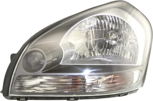 Evan Fischer Faro delantero lateral del conductor y del pasajero para Hyundai Tucson 2005-2009 halógeno con bombillas con luz de señal de giro
