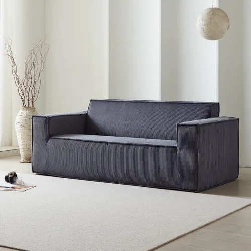 Miniatura 14 de Swbvs Sofá modular de 2 piezas, sofá de piso sin brazos, sofá de espuma comprimida sin montaje para sala de estar y apartamento Beige