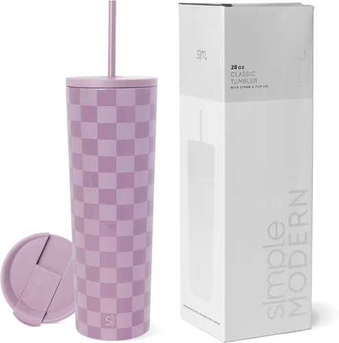 Miniatura 80 de Simple Modern- Vaso con aislamiento, c/tapa y pajilla Taza de viaje Botella de agua de ac. inox. reutilizable Unisex Colecc. Classic 24 oz