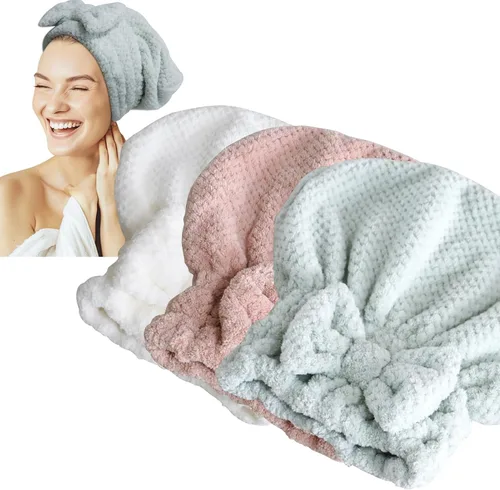 Miniatura 11 de Jseng Gorro Grande de Microfibra de Secado Rápido para Cabello [Nueva Actualización], Extremadamente Suave y Ultra Absorbente, Gorros de Secado
