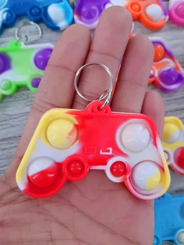 Miniatura 6 de Paquete de 24 controladores de juego a granel, mini llavero pop Fidget para niños y niñas, suministros para fiestas de cumpleaños, premios
