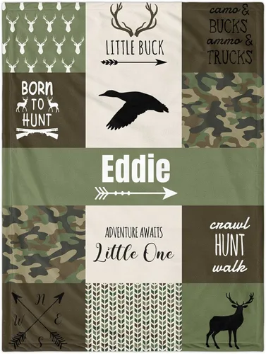 Miniatura 7 de Manta de bebé personalizada con nombre para niños y niñas, manta personalizada con temática de bosque, ropa de cama de franela suave para recién