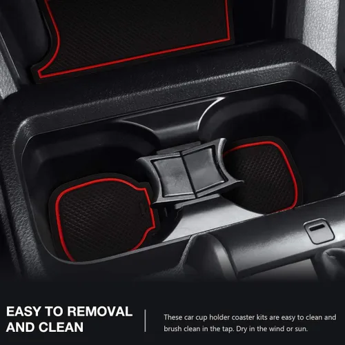 Miniatura 6 de Auovo 18 alfombrillas antipolvo para Toyota Tacoma accesorios 2023 2022 2021 2020 2016 2017 2018 2019 insertos para portavasos de coche consola
