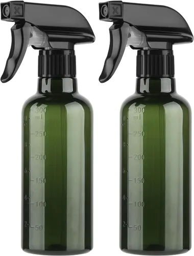 Miniatura 8 de Botellas de plástico de spray (paquete de 2 unidades de 10 onzas), boquilla ajustable de niebla fina y corriente de chorro a prueba de fugas