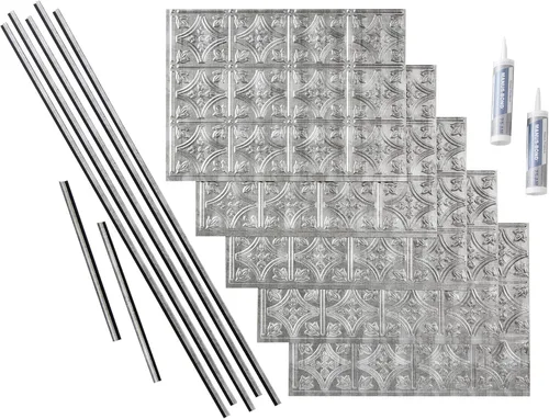 Miniatura 23 de FASÄDE Kit decorativo para salpicaduras de vinilo de estilo tradicional y patrón 1 de 15 pies cuadrados en bronce argente Bronce de plata