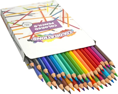 Colorations Lápices de colores: juego de 36, hexagonales de fácil agarre, núcleo de gran tamaño para menos roturas