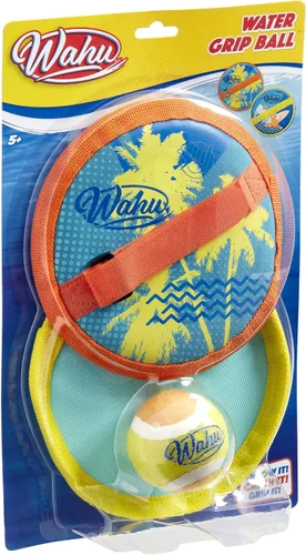 Miniatura 8 de WAHU Juego de pelota de agarre de agua con 1 bola y 2 guantes ajustables, juego de juguetes de playa con velcro para exteriores, amarillo/naranja