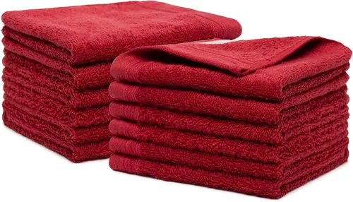Miniatura 17 de Juego de 12 paños de 100 % algodón de 13 x 13 pulgadas, juego de 12 toallas ultrasuaves y altamente absorbentes, para baño, gimnasio, hotel, spa