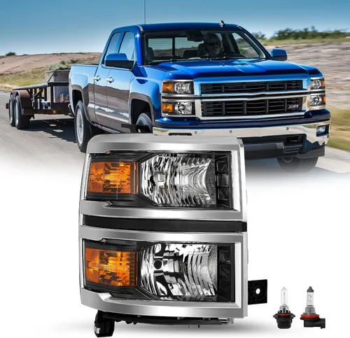 Miniatura 31 de JSBOYAT Conjunto de faros delanteros y luces traseras 2014 2015 Chevy Silverado 1500 Camioneta Pickup [Estilo de fábrica OE] lado del pasajero