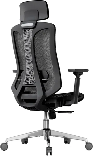 Miniatura 10 de Logicfox Silla de oficina ergonómica, silla de escritorio de malla con respaldo alto, soporte lumbar ajustable y reposabrazos 3D, silla giratoria