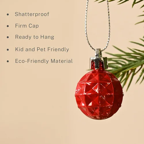 Miniatura 4 de DecorbyHannah - Mini adornos de Navidad rojos y blancos, 49 unidades de 1.18 pulgadas, adornos temáticos de perros pequeños para decoración de árbol