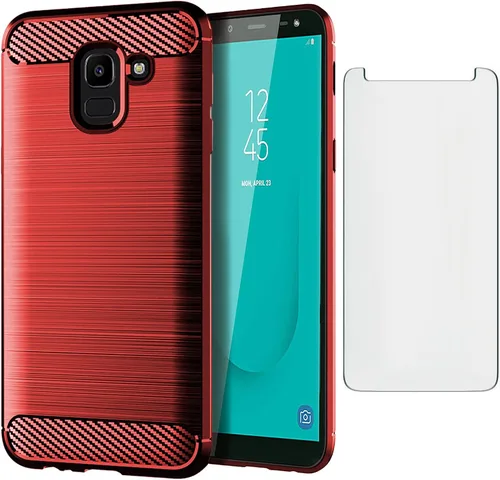Miniatura 9 de Asuwish Funda compatible con Samsung Galaxy J6 2018 y protector de pantalla de vidrio templado, accesorios de celda, cubierta protectora de TPU