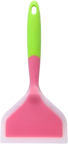 Miniatura 6 de Espátula de tortilla de silicona de 10 pulgadas, pala duradera resistente al calor, espátula ancha antiadherente para huevos, crepes, brownies