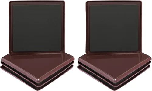 Miniatura 18 de Ezprotekt Paquete de 8 deslizadores de muebles grandes para alfombras, 9 1/2 x 5 3/4 pulgadas, almohadillas móviles ovaladas reutilizables para Beige