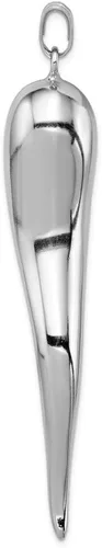 Miniatura 2 de Sonia Jewels Dije de plata de ley 925 para hombre, diseño de cornicello, con protección de cuerno italiano, 3.307 in x 0.709 in, Metal