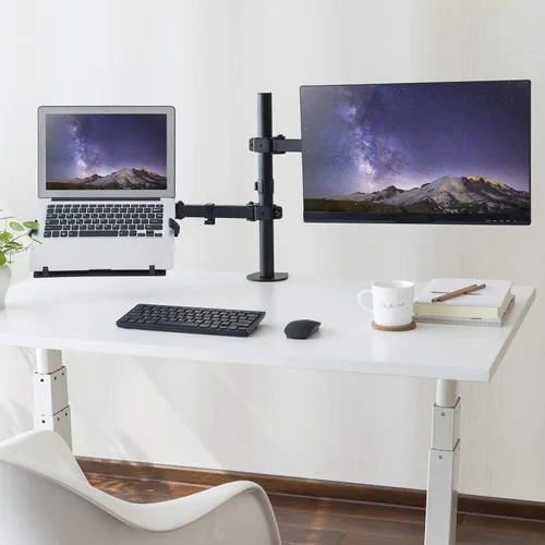 Miniatura 5 de HumanCentric Bandeja de montaje VESA para laptop para brazos y soportes de monitor, se adapta a agujeros de montaje VESA de 75 x 75 y 3.937 x 3.937