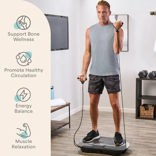 Miniatura 3 de LifePro Waver - Máquina de ejercicios con placa vibratoria – Vibración de alta intensidad para la activación muscular, plataforma vibratoria de Gris
