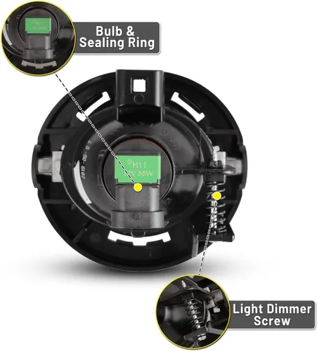 Miniatura 5 de Conjunto de lámparas antiniebla compatible con Jeep Cherokee 2021, Compass/Patriot 2014, Jeep Grand Cherokee 2014-2020